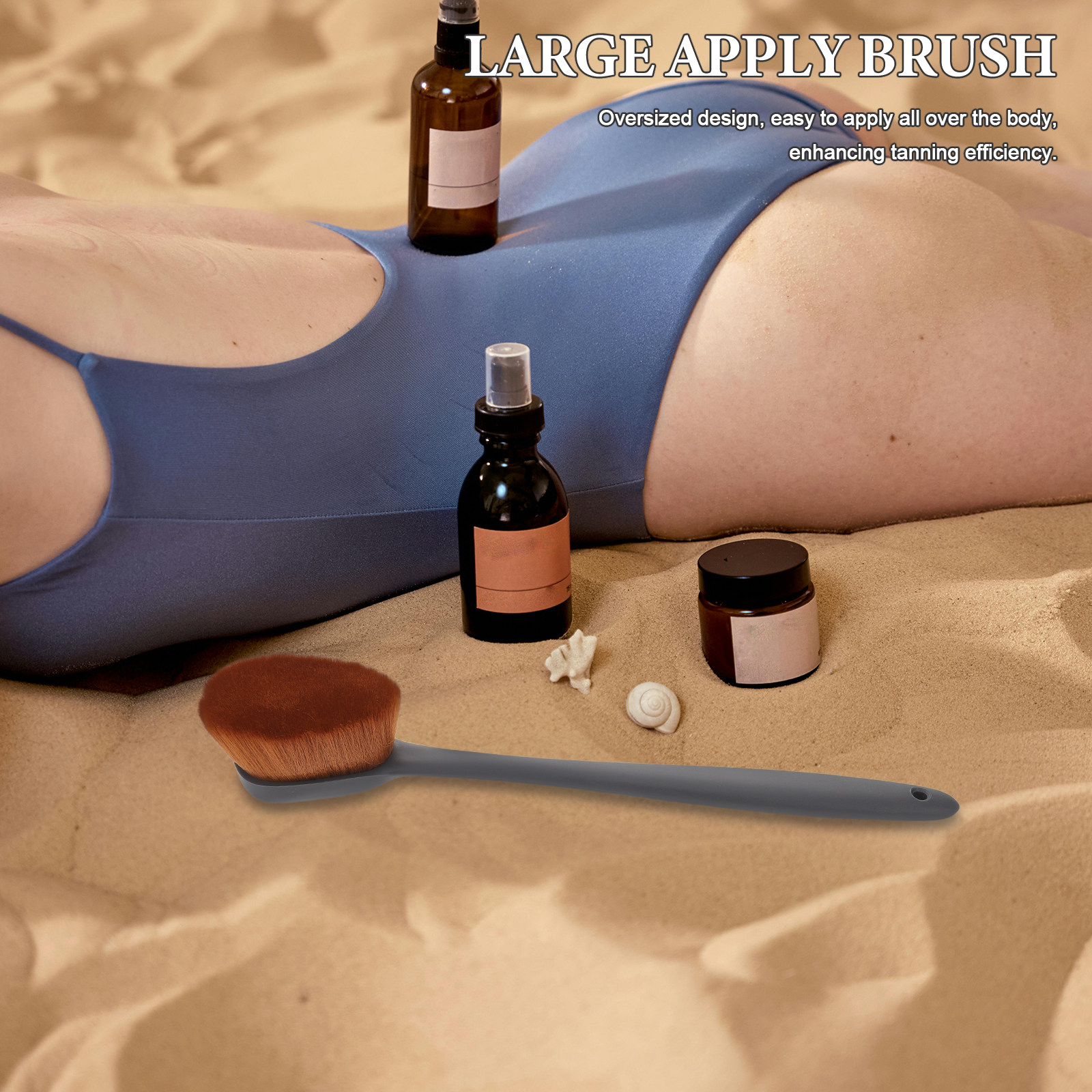 Body Brush - แปรงทาครีมผิวแทนขนาดใหญ่พิเศษ สำหรับทาโลชั่นหลังและครีมบำรุงผิว ช่วยให้ทาครีมได้ทั่วถึงและรวดเร็ว