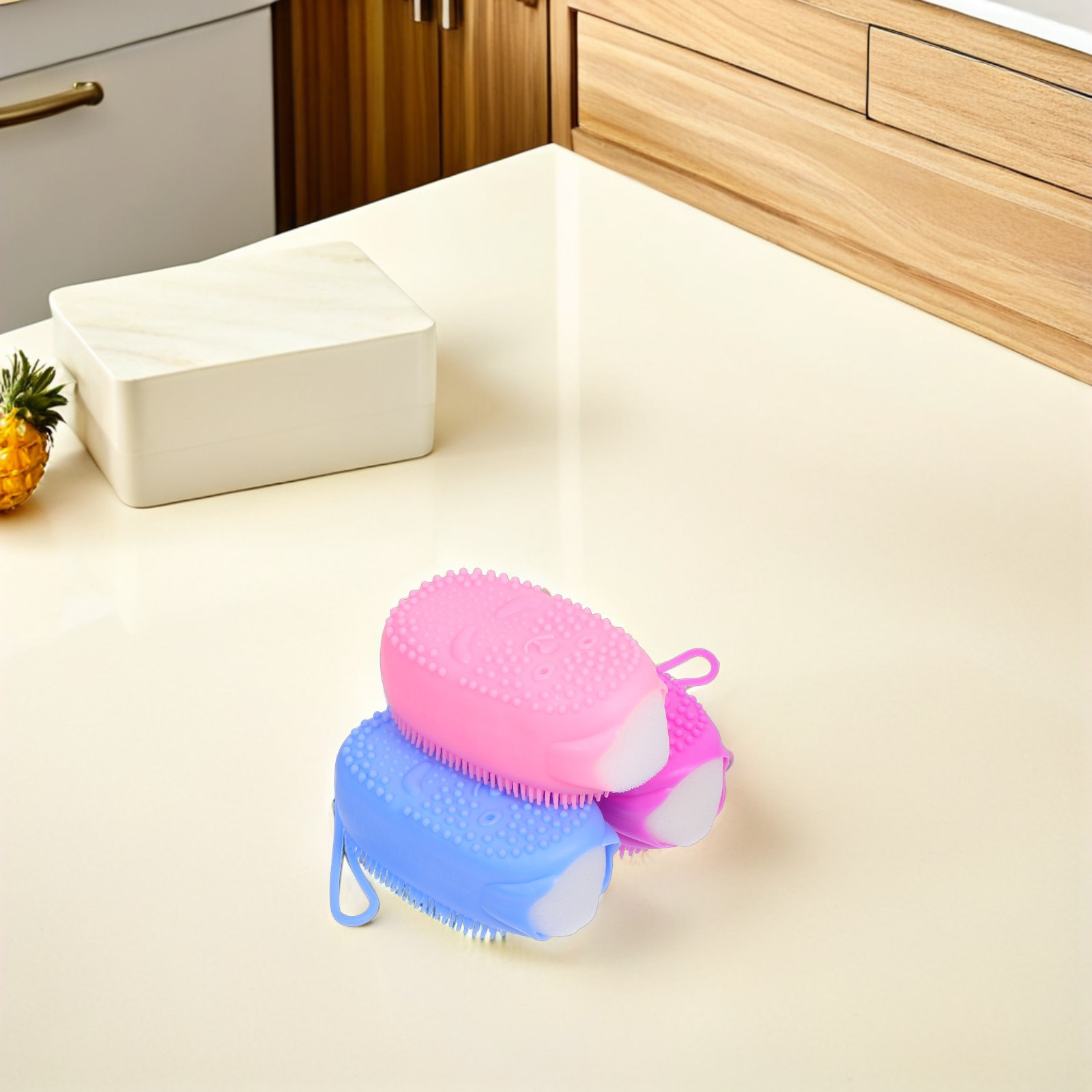 3 ชิ้น ฟองน้ำขัดตัวซิลิโคนสองด - Body Brush บทวิจารณ์และราคา
