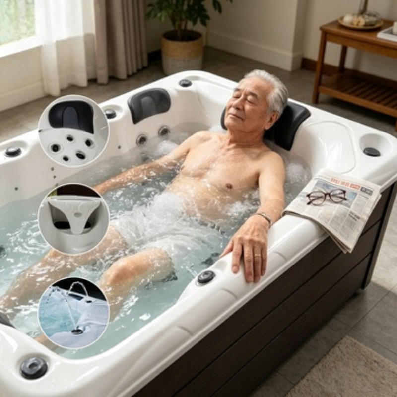 อ่างอาบน้ำนวดตัวอะคริลิก อ่างน - Hot Tub บทวิจารณ์และราคา