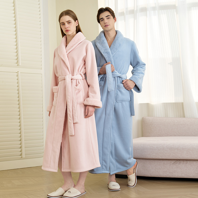 ชุดคลุมอาบน้ำคู่รักสำหรับผู้ชา - Bathrobe บทวิจารณ์และราคา